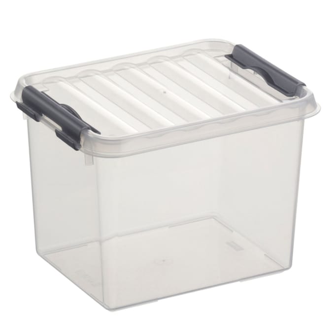 Opbergdoos Sunware Q-line - deksel - sluitclips - L 200 x B 150 x H 143 mm - 3 l