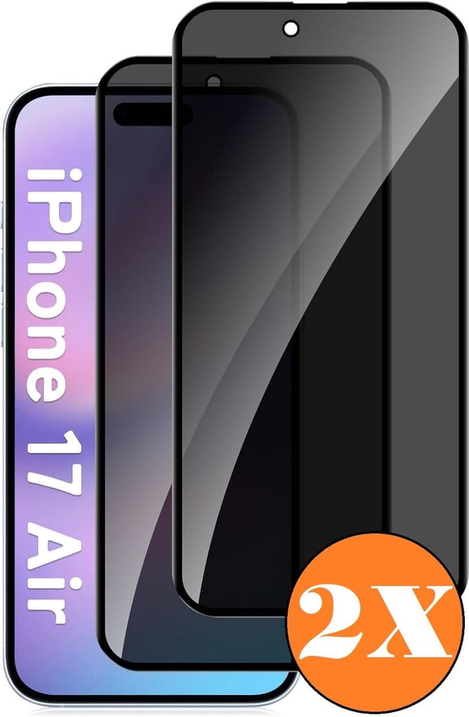 Screen Protector Geschikt voor iPhone Air screenprotector Privacy - 2 Stuks - Full screen protector tempered glass - gehard glas voor Geschikt voor iPhone Air