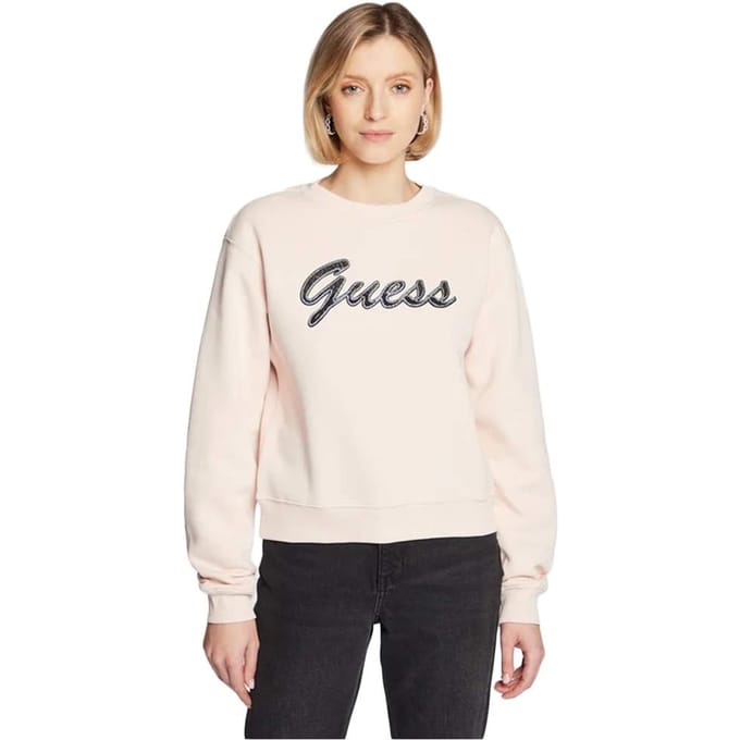 Guess Alona Dames Sweat Shirt - Licht Roze - Maat XS