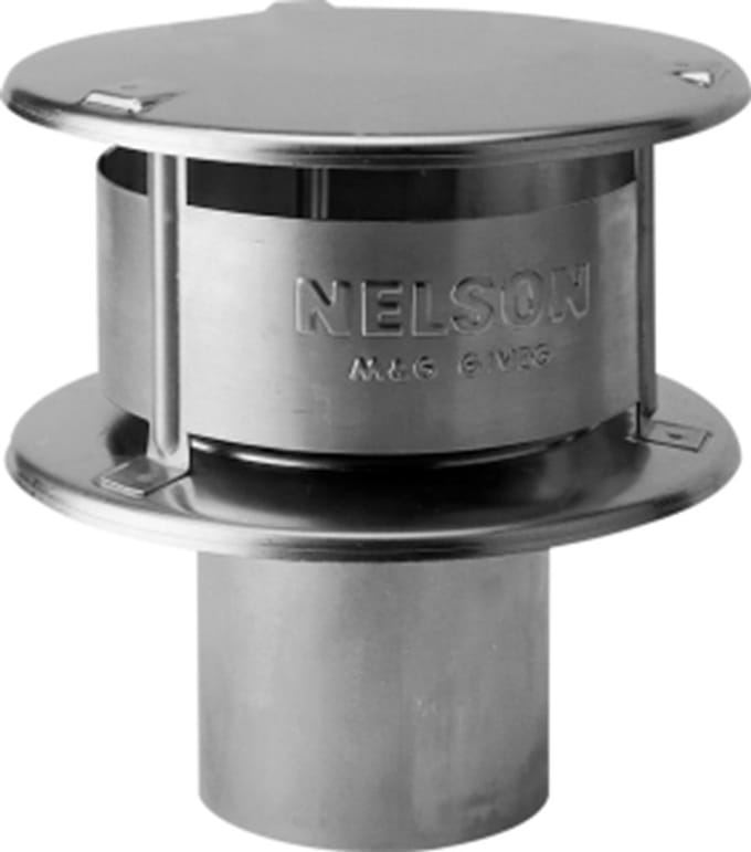 Burgerhout Nelson rookgaskap Ø110mm Aluminium Nelson