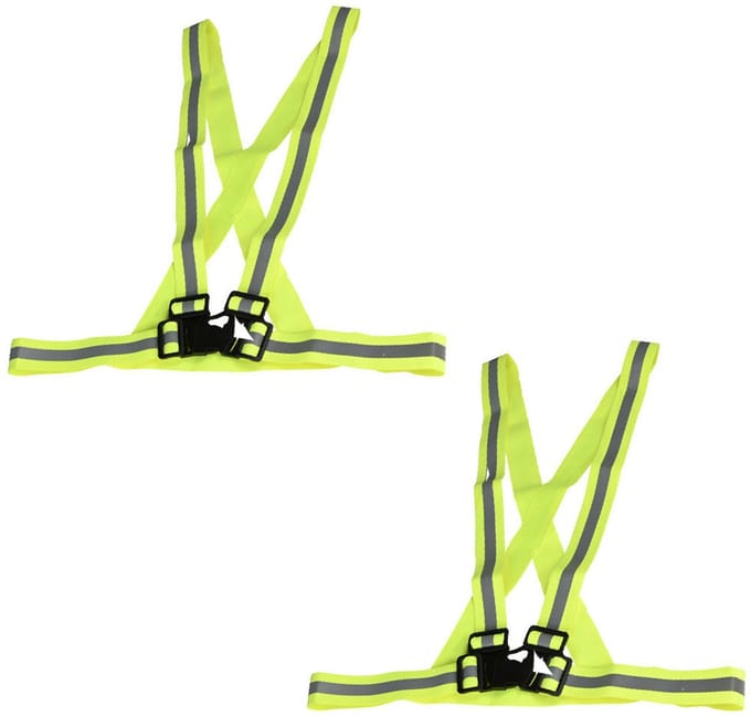 Benson Veiligheidsvest hardlopen - 2x - geel - reflecterend - one size