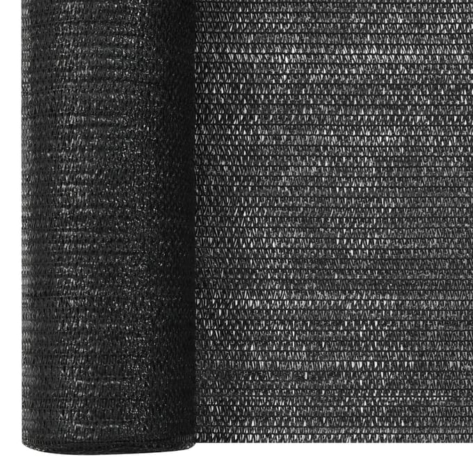 vidaXL - Privacynet - 75 - g/m² - 2x25 - m - HDPE - zwart