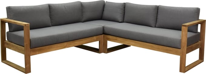 Dubai hoek loungeset 3 delig teak