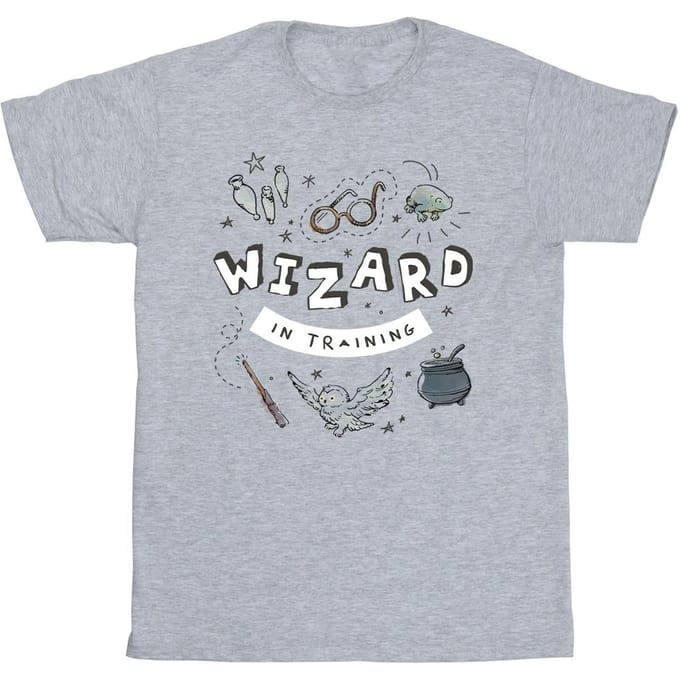 Harry Potter Jongens Tovenaar In Training T-Shirt (Sportgrijs)