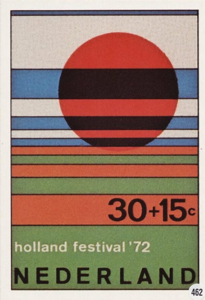 Briefkaart met afbeelding Zon over land postzegel