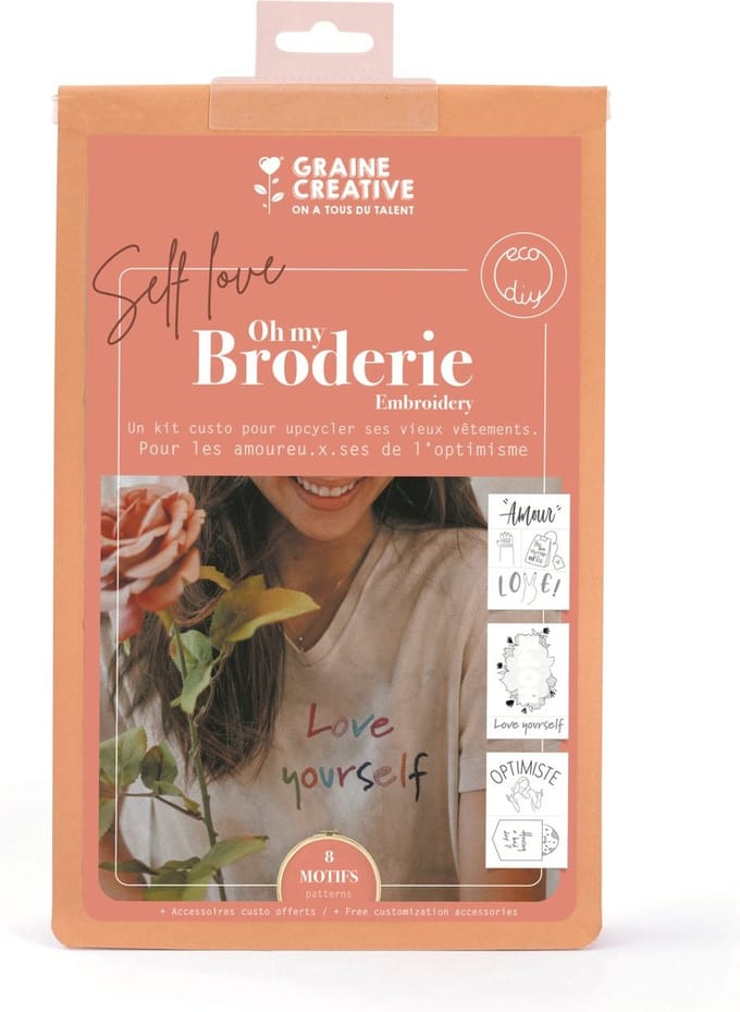 Graine Creative borduurset kleding upcycling - complete DIY set.