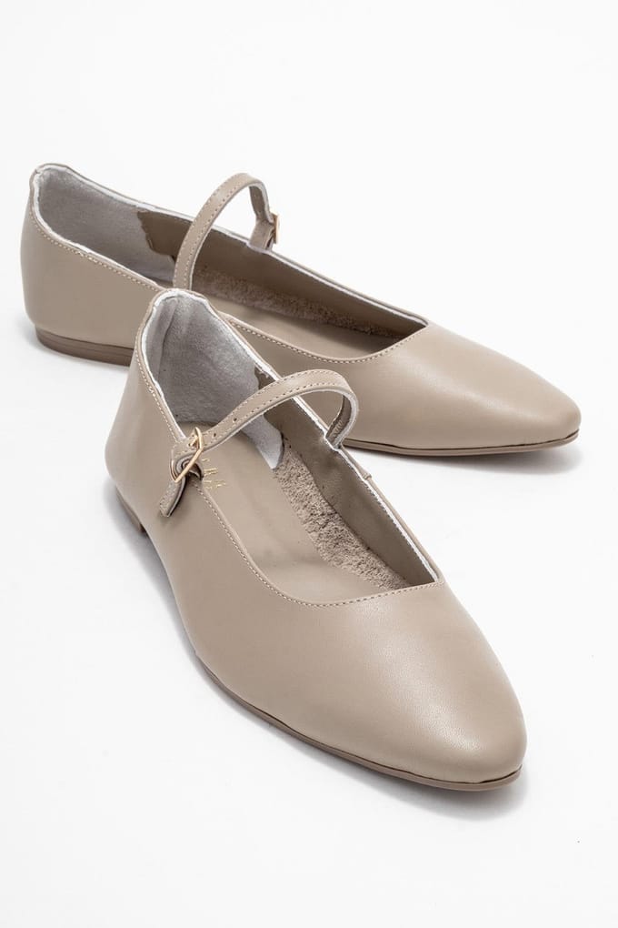 Lara Leren Mary Jane Platte Schoenen
