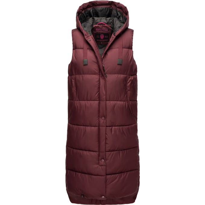 Marikoo Sayorii dames winterbodywarmer – lang, warm & met capuchon