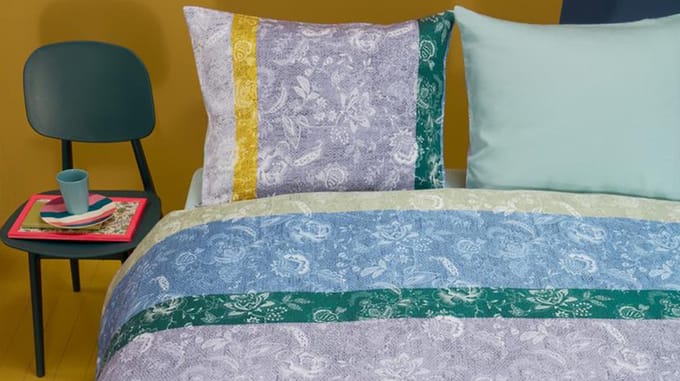 Oilily Blooming Stripe Dekbedovertrek - Lits-jumeaux - 240x200/220 cm - Blue