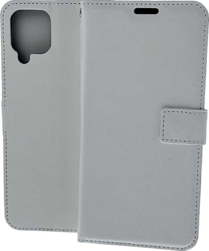 Portemonnee Book Case Hoesje Geschikt voor: Samsung Galaxy A12 - Wit