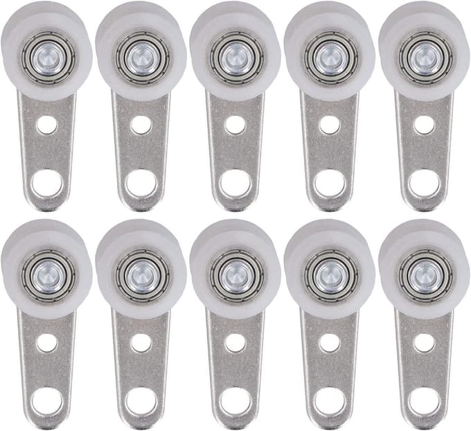Allecto Plus - 10 Stuks Rvs Glijdende Looprol Met Nylon Wielen voor