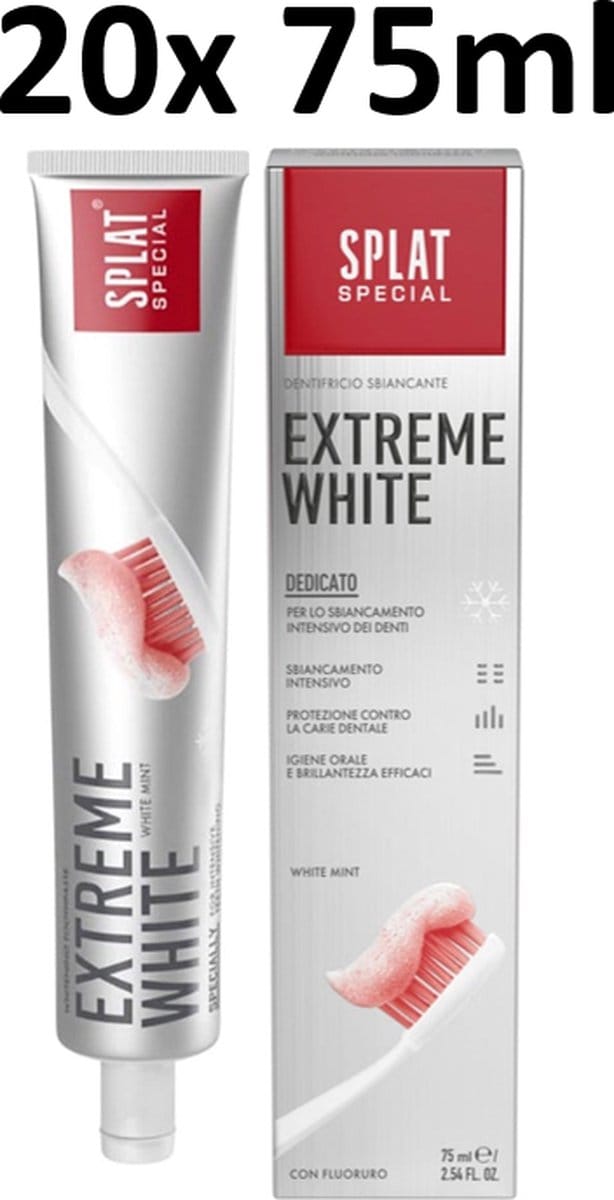 Splat tandpasta special Extreme white 20x75ml.