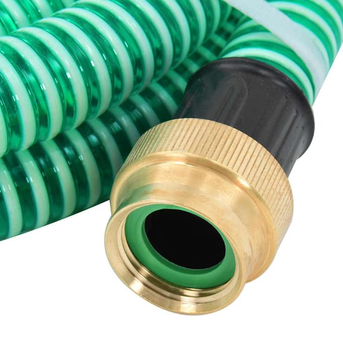 Vidaxl Zuigslang met Messing Koppelingen, Groen, 1,1  5 M, PVC