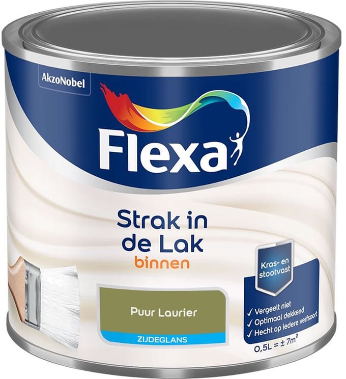 Flexa - Strak In De Lak Binnenlak Zijdeglans - Puur Laurier - Mengverf - 500 Ml