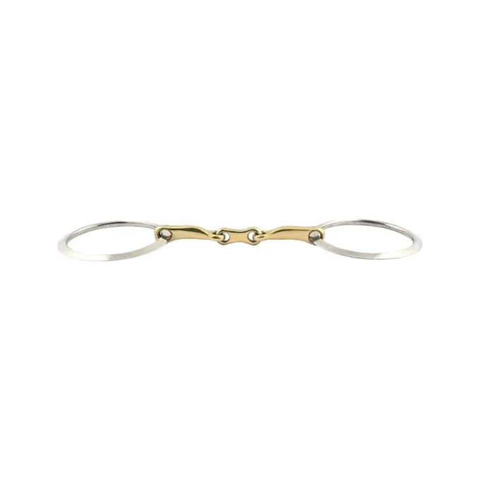 Mors 2 ringen voor paard vierkant dubbele breuk Jump'In