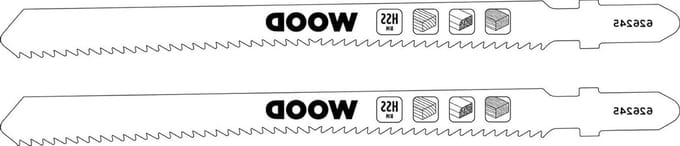 2x Zaagbladen Decoupeerzaag - Hout, Tegenovergestelde Tanden