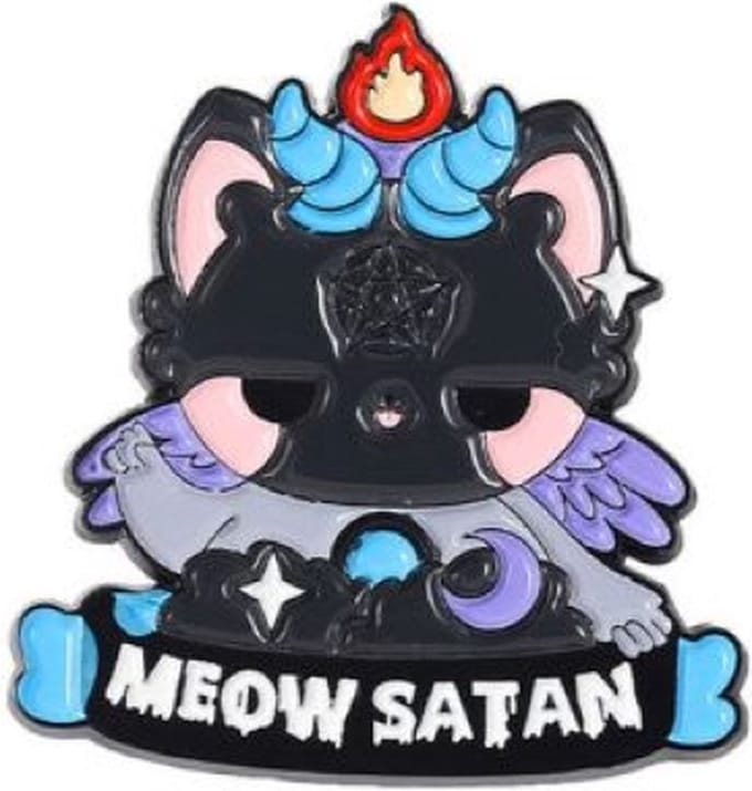 Pin Broche - enamel pin - kledingspeld - Meow satan