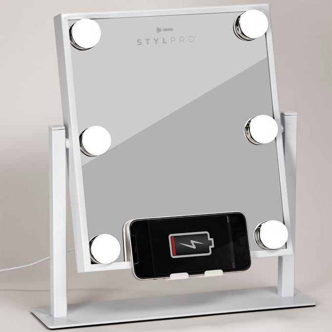 StylPro Glam and Groove Hollywood Vanity Bluetooth Music Mirror