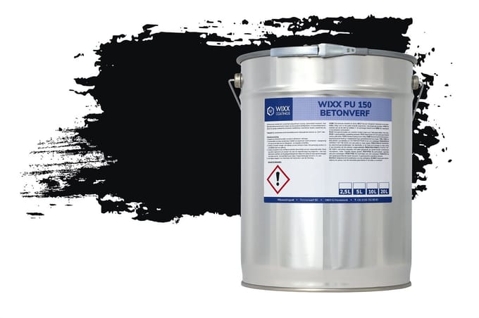 Wixx PU 150 Betonverf - 10L - RAL 9005 | Gitzwart