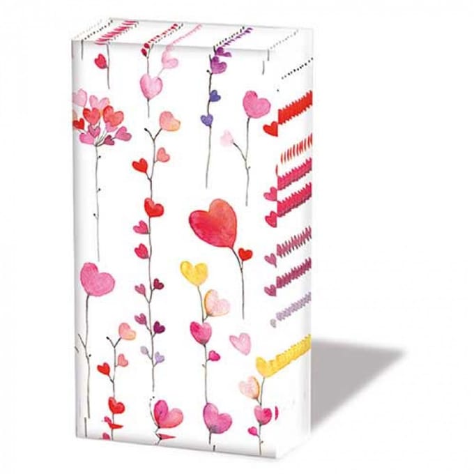 Zakdoeken Hearts garlands - Ambiente - 21x21 cm