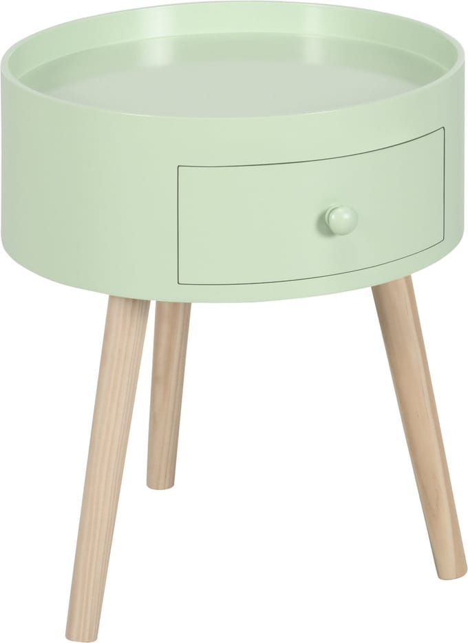 HOMCOM-Salontafel-Hout-38x38x45cm-Groen