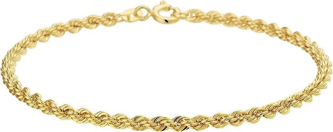 The Jewelry Collection Armband Koord 2,7 mm - Goud