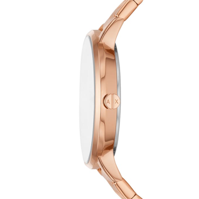 Armani Exchange  Dames Horlogegeschenkset met Ketting 36 mm - Rosékleurig