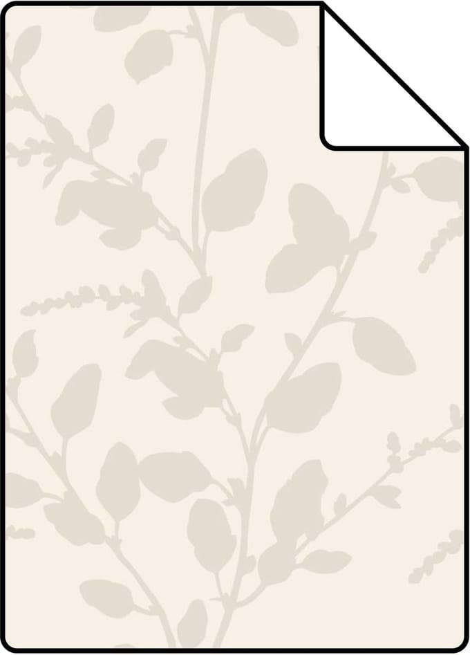 Proefstaal Origin Wallcoverings behang bladeren beige - 26,5 x 21 cm - 345929-S