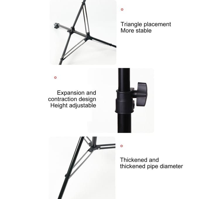 Universele Huisprojector Statief Stand Uittrekbare Projector Beugel Telefoon Camera Draagbare Houder Vullicht Stand 1 4 2.1m thick black