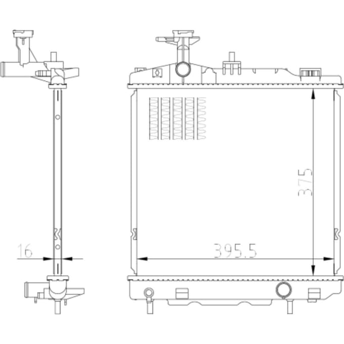 Radiator, motorkoeling NRF 550022