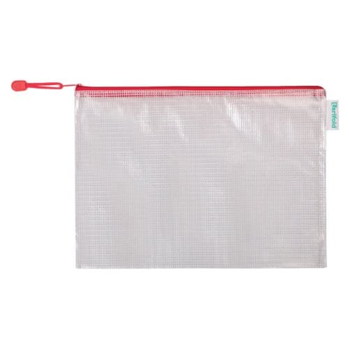 Opbergtas Tarifold met rits 330x240mm PVC rood