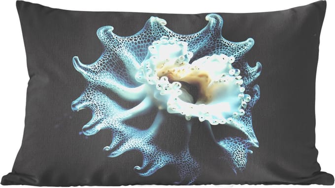 Sierkussens - Kussentjes Woonkamer - 60x40 cm - Zeewezen - Wit - Golven - Water