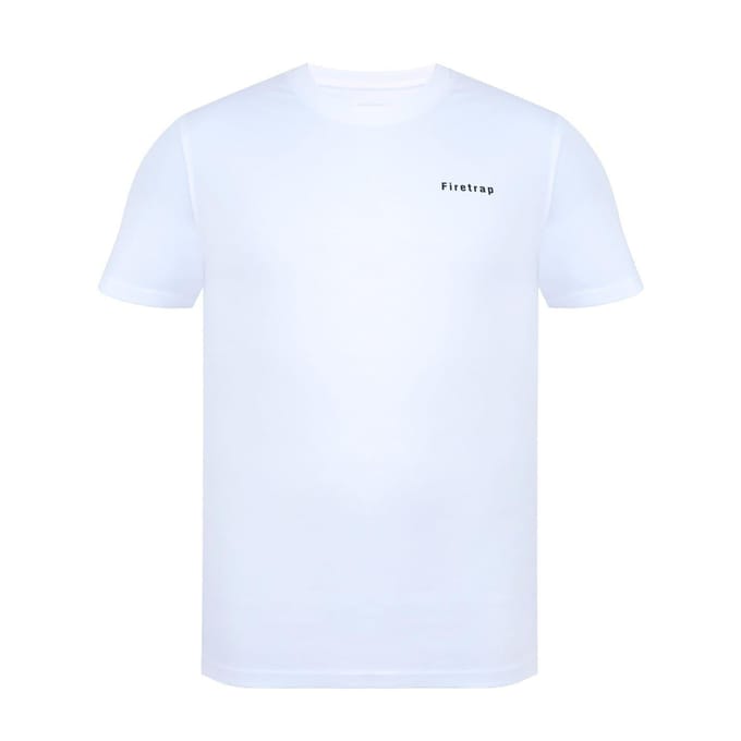 Firetrap Katoenen heren-T-shirt (Wit)