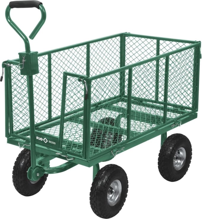 FLO - Tuinwagen - 200L - 300KG - Stalen Frame - PVC Bak