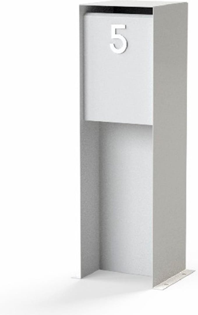 Adezz Flyn brievenbus van aluminium 35 x 35 x 115 cm