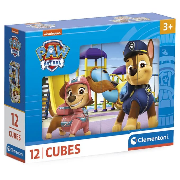 Clementoni - 12 Blokken Puzzel - Paw Patrol - 6 afbeeldingen - Vanaf 3 jaar