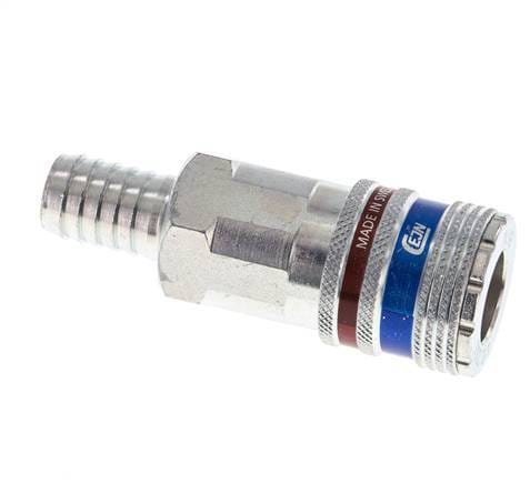 Staal/Messing DN 10.4 Safety Luchtkoppeling Snelkoppeling 13 mm Slangpilaar