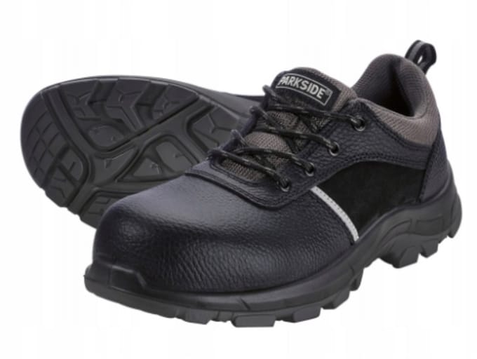 PARKSIDE® Leren Veiligheidsschoenen S3 (43, Zwart/Grijs)