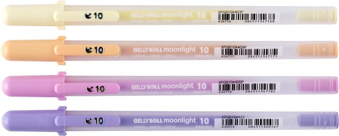 Gelschrijver Sakura Gelly Roll Moonlight 10 sunrise set à 4 kleuren | 6 stuks