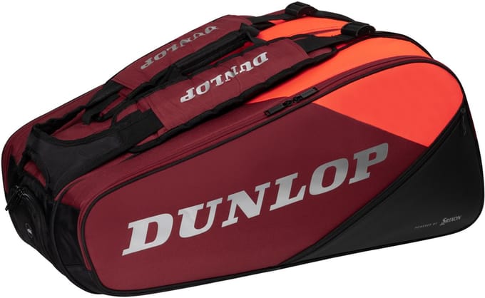 Dunlop- CX PSA 12rkt Bag- Black/Red- Squash Tas