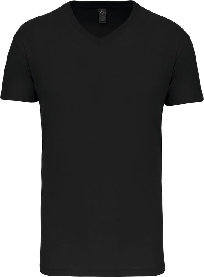 Kariban Heren-t-shirt BIO150IC V-hals K3028IC - Black - M