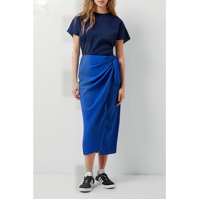French Connection Faron Drape Skirt Cobalt Blue Taglia: 18 | Minigonne Outlet | Donna | Blu