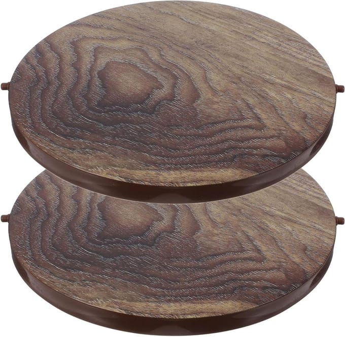Prullenbak Deksel - Afvalbak Deksel - Afval Sorteren - Zachte Sluiting - 2 Stuks - Hout Look
