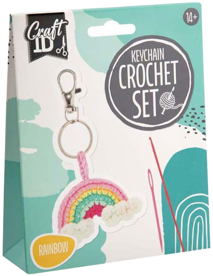 Creative Craft Group Crochet Kit Rainbow Keychain - incl. Needle and Thread