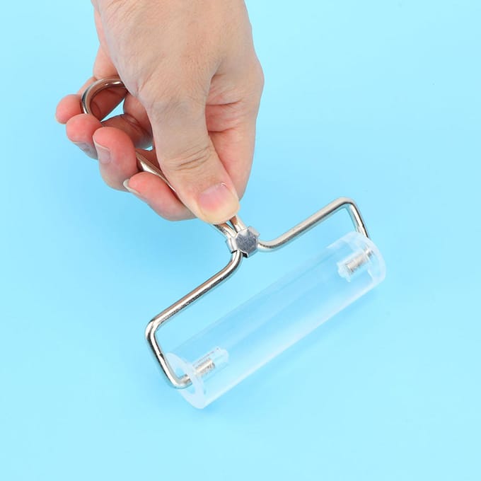 Acryl Polymeer Klei Metalen Handvat Deegroller Roller Kunstklei Beeldhouwen Handgereedschap white