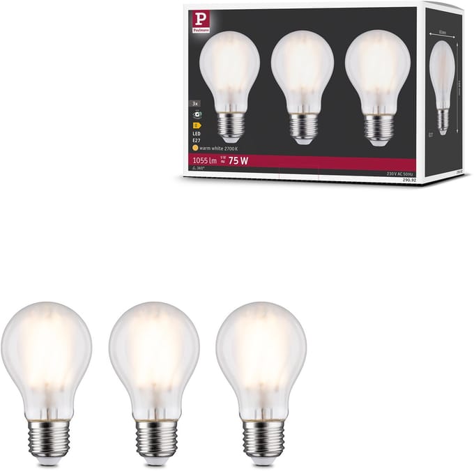 Filament 230 V LED-gloeilamp E27 3x1055lm 3x9W 2700K Mat