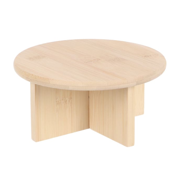 Esschert Design plantentafeltje - van bamboe hout - afmeting: D18 cm x H8.5 cm