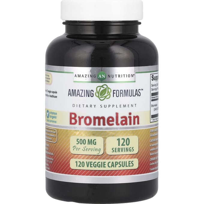 Bromelaïne, 500 mg, 120 plantaardige capsules