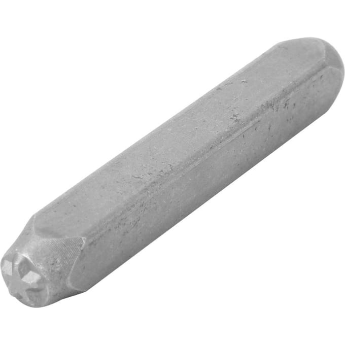 CR-V Stalen Stervormige Ponsstempel 6mm Breedte 2.5   Lengte voor Leer Plastic Metaal gray