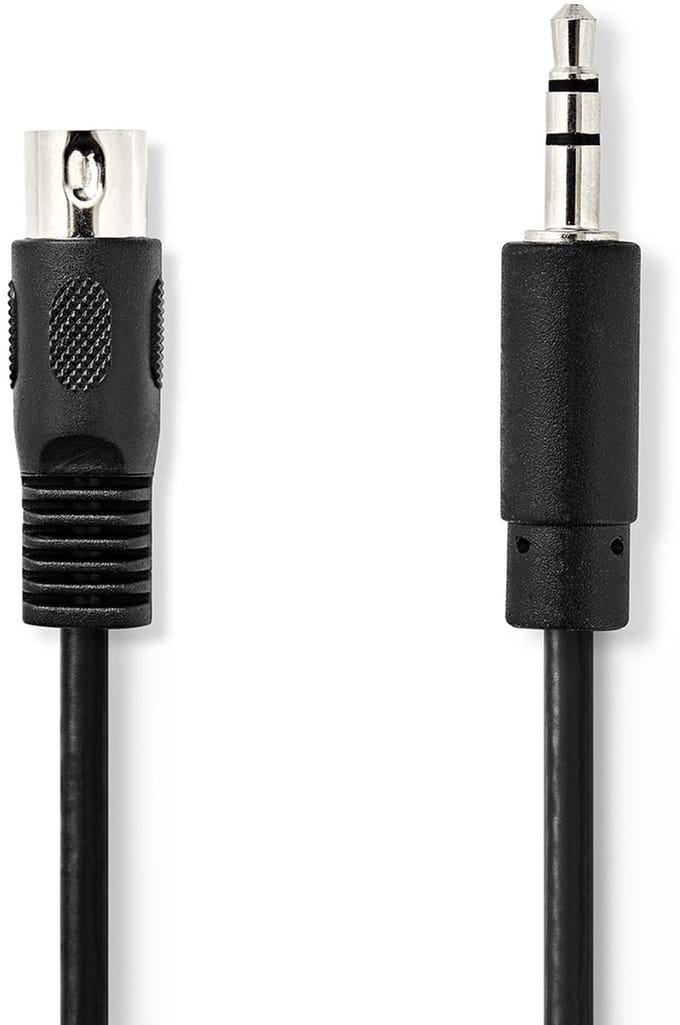 Eenvoudige DIN 5pins - 3,5mm Jack kabel - 1,5 meter